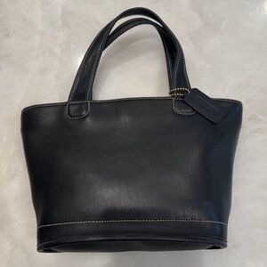 Vintage Coach Navy small tote